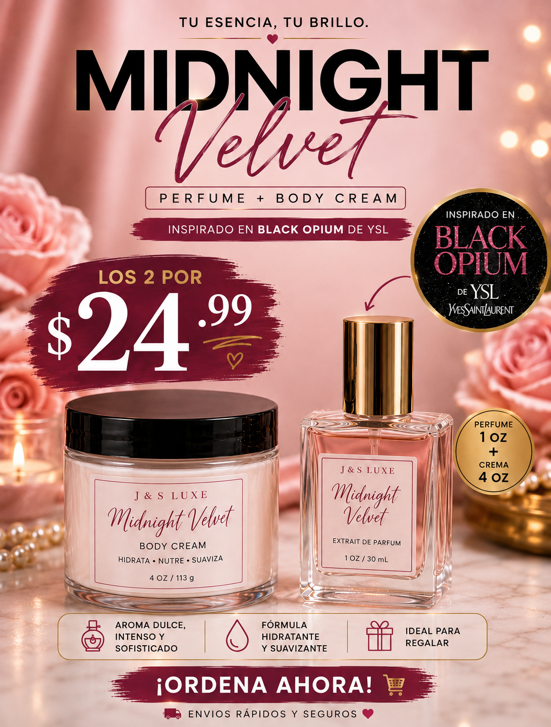 Midnight Velvet Duo – Perfume + Body Cream
